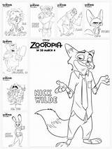 Coloring Pages Zootopia Printable Print sketch template