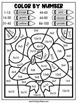 Thanksgiving Number Multiplication Turkey sketch template