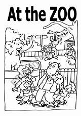Zoo Animals Coloring Activity Book Worksheets Worksheet English Preview Vocabulary sketch template