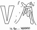 Coloring Volcano Shield Template sketch template