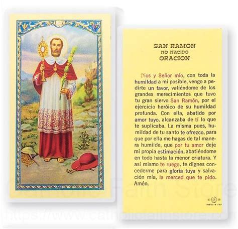 oracion san ramon nonato laminated prayer cards pack  hc   xxx