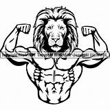 Bodybuilding Bodybuilder Flexing Weightlifting sketch template