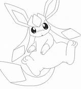 Glaceon Coloring Pokemon Pages Lineart Getcolorings Color sketch template