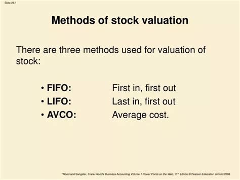 Ppt Methods Of Stock Valuation Powerpoint Presentation Free Download