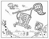 Spongebob Sponge Water Painting Coloring Pages Sandy Work Color Giant Wall Template sketch template