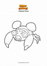 Paras Supercolored Ausmalbild Vulpix Pokémon sketch template