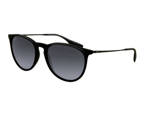 ray ban erika classic rubber black grey gradient rb  sunglasses iceoptic