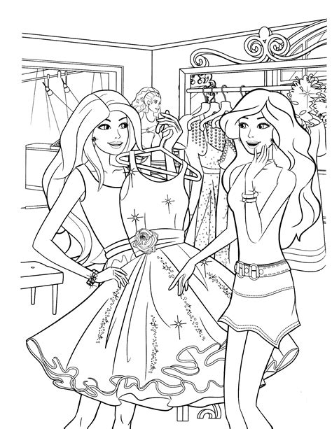 barbie coloring pages games  getcoloringscom  printable