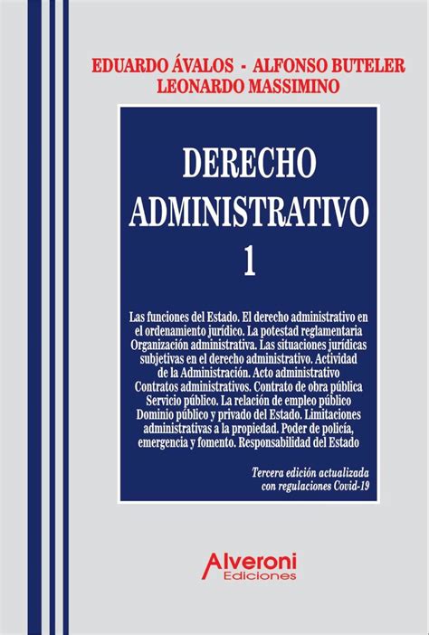 Derecho Administrativo 1 – 3ª Edición Alveroni Libros Jurídicos