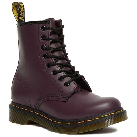 dr martens  womens smooth leather boots purple