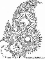 Henna Coloring Pages Paisley Mandala Book Adult Getdrawings Drawing Pattern Printable Zentangle Choose Board sketch template