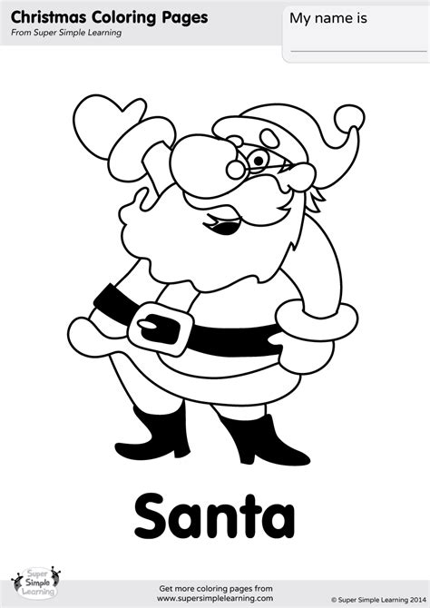 view christmas coloring pages santa easy png colorist