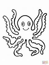 Octopus Polvo Pieuvre Krake Polipo Fofinho Colorier Pulpo Marinos sketch template