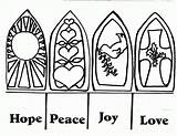 Advent Coloring Pages Clipart Wreath Hope Peace Christmas Candles Joy Clip Printable Drawing Candy Kids December Crafts Pageant Religious Bible sketch template