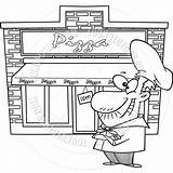 Owner Pizza Drawing Cartoon Getdrawings sketch template