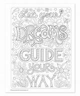 Coloring Pages Vibes Good Colouring Trippy Printable Book Mandala Adult Words Dreams Books Quote Gel Template Pens Zulily Choose Board sketch template