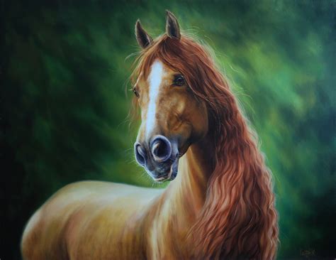 original horse art realism animals painting living room etsy