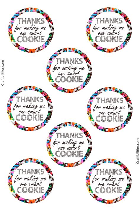 cookie printable tag teacher appreciation week ideagift