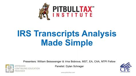 Irs Transcripts Analysis Made Simple Youtube
