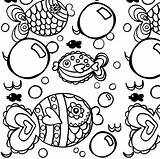 Swish Tail Coloring Spoonflower Bubbles Fabric Ed sketch template