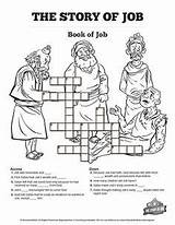 Job Bible Sunday School Story Kids Activities Puzzles Lessons Printable Lesson Crossword Crafts Word Worksheets Coloring Search Book Puzzle Children sketch template