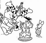 Pooh Coloring Bear Winnie Pages Birthday Cute Baby Printable Kids Colouring Getcolorings Color Colo sketch template