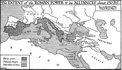The Extent Of Roman Power On The Eve Of The Third Punic War