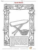 Coloring African Boone Sarah Inventors American Inventor Board Ironing History Month Printable Women Book Sheet Color Americans Famous Printables Activities sketch template