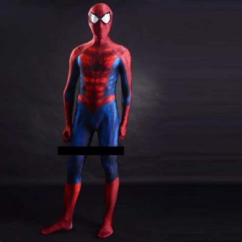 red and black the amazing spiderman costume 3d lycra spandex spider man