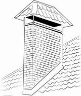 Chimney Chimenea Tiled Coloringpages101 sketch template