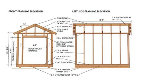 gable roof shed plan diy woodworking plans