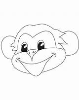 Monkey Face Coloring Pages Drawing Cat Minnie Mouse Color Clipart Printable Elmo Getdrawings Howler Getcolorings Library Happy Print Simple Popular sketch template