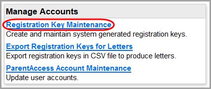 generate individual registration keys