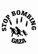 Gaza Bombing Stop Coloring Large Edupics sketch template