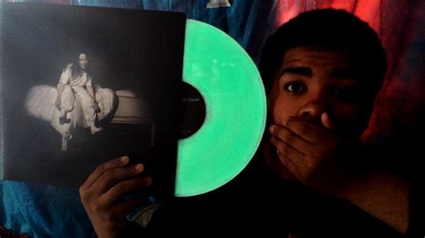 billie eilish exclusive glow   dark vinyl unboxing youtube