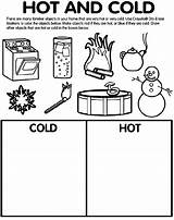 Cold Hot Coloring Worksheets Crayola Pages Vs Things Preschool Safety Activities Kindergarten Science Sorting Kids Weather Color Temperature Fire Opposites sketch template