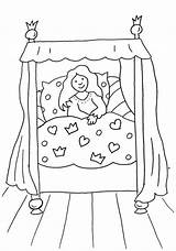 Prinzessin Himmelbett Ausmalbild Ausmalen Ausdrucken Ninos Bettdecke sketch template