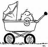 Clipart Pram Baby Cliparts Stroller Library sketch template