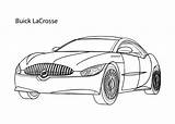 Coloring Buick Car Lacrosse Super Cool Printable 4kids sketch template