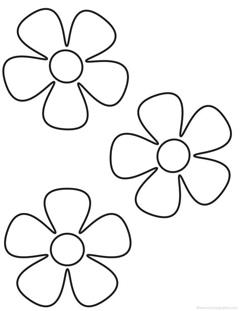 simple flower coloring page coloring pages  kids   adults