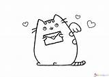 Pusheen Coloring Pages Pushin Print Whom Letter Come Did Raskrasil sketch template