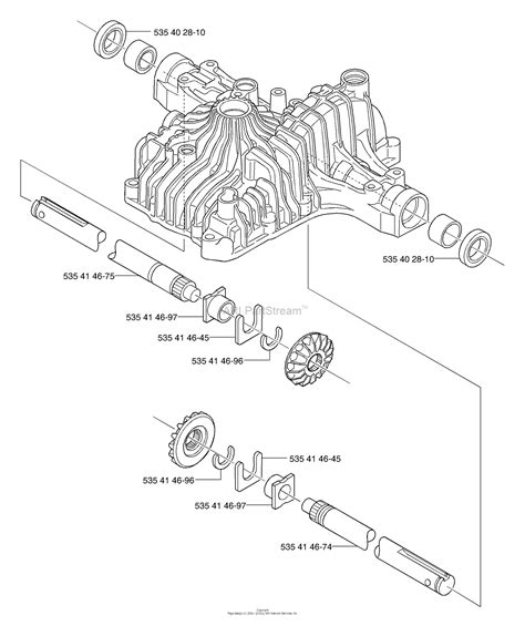 husqvarna tuff torq   transmission   parts diagram  axle