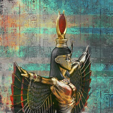 Isis Goddess Of Egypt Abstract Composition Digital Art