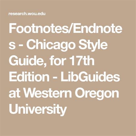 footnotesendnotes chicago style guide   edition libguides
