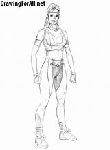 Sonya Mortal Kombat Drawingforall Sketch sketch template