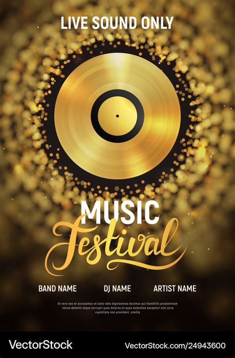 festival poster template musical invitation vector image