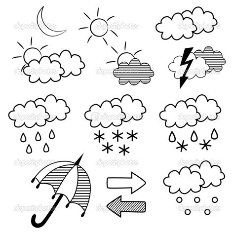 images  weather report worksheet weather symbols coloring