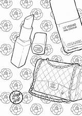 Chanel Stef Mademoiselle Coloriages Maquillage Adulte N5 Sketchite Colorier Seinographe Objets Masque sketch template