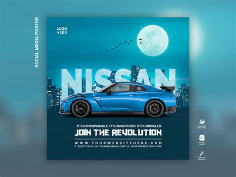 social media car poster  incubatorx  dribbble