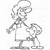 Pregnant Cartoon Mom Vector Son Coloring Pages Hugging His Outlined Drawing Getcolorings Ron Leishman Getdrawings Royalty sketch template